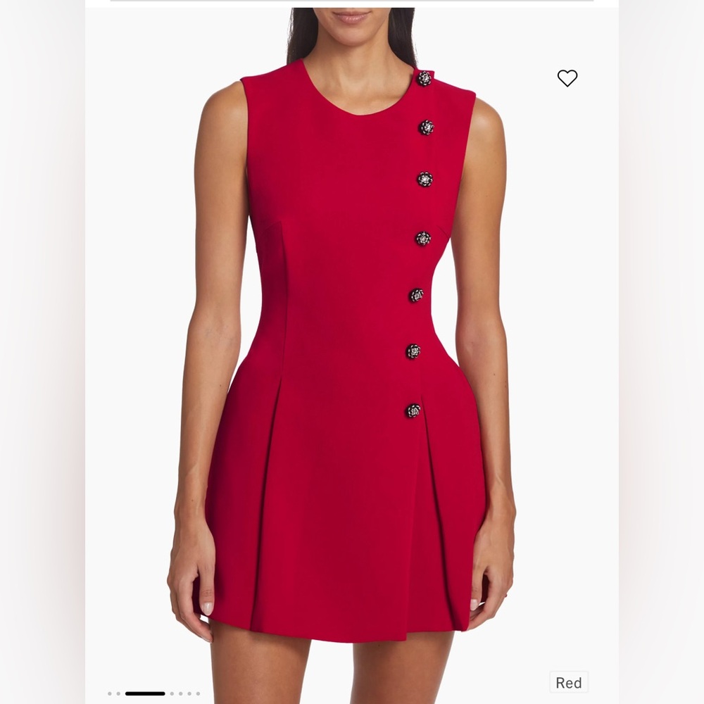 Pleated Crepe Minidress